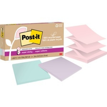 POST-IT Supersticky, Recycled, 3X3 MMMR330R6SSNRP